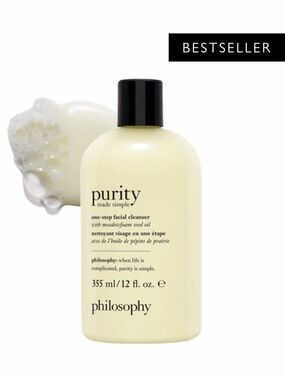 NWT Philosophy Purity One-Step Facial Cleanser - Cream & Black
